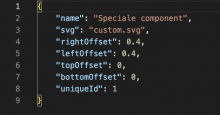Tricity custom component JSON screenshots